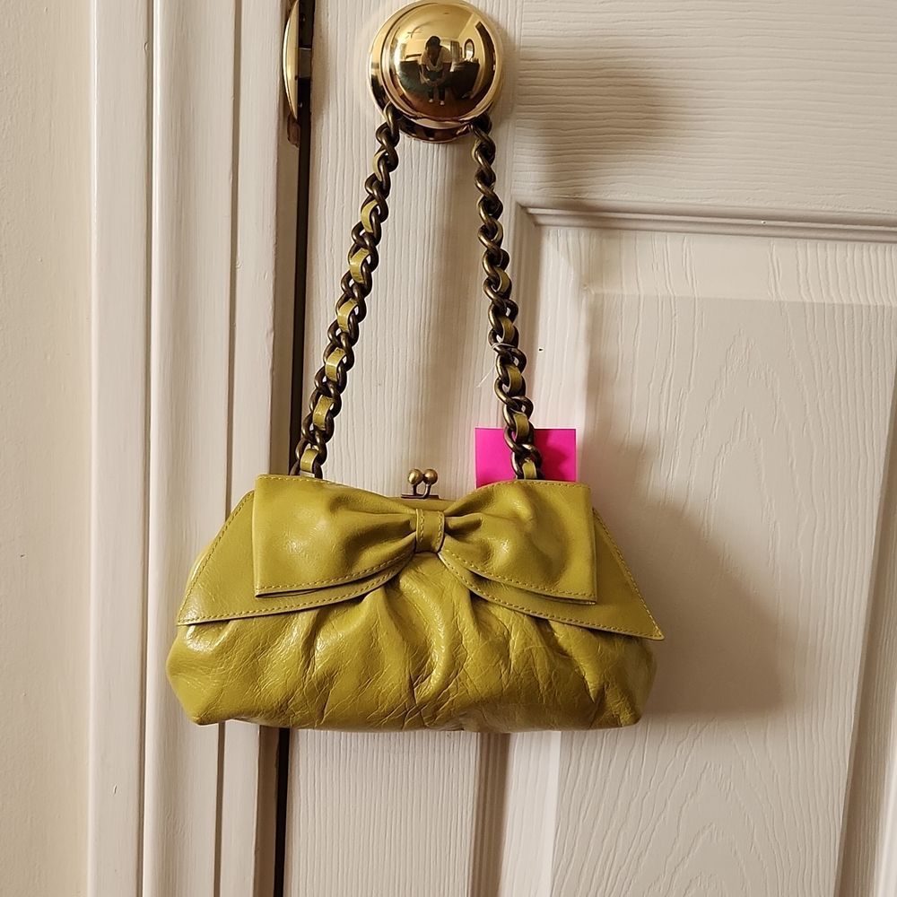 NWOT Isabella Fiore Green Leather Handbag